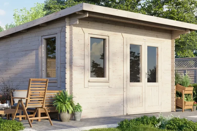 14 x 14 Pent 28mm Log Cabin